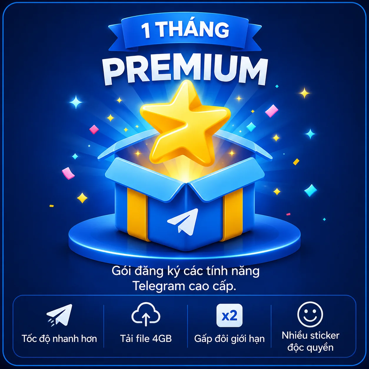 Nâng vip/premium 1 tháng